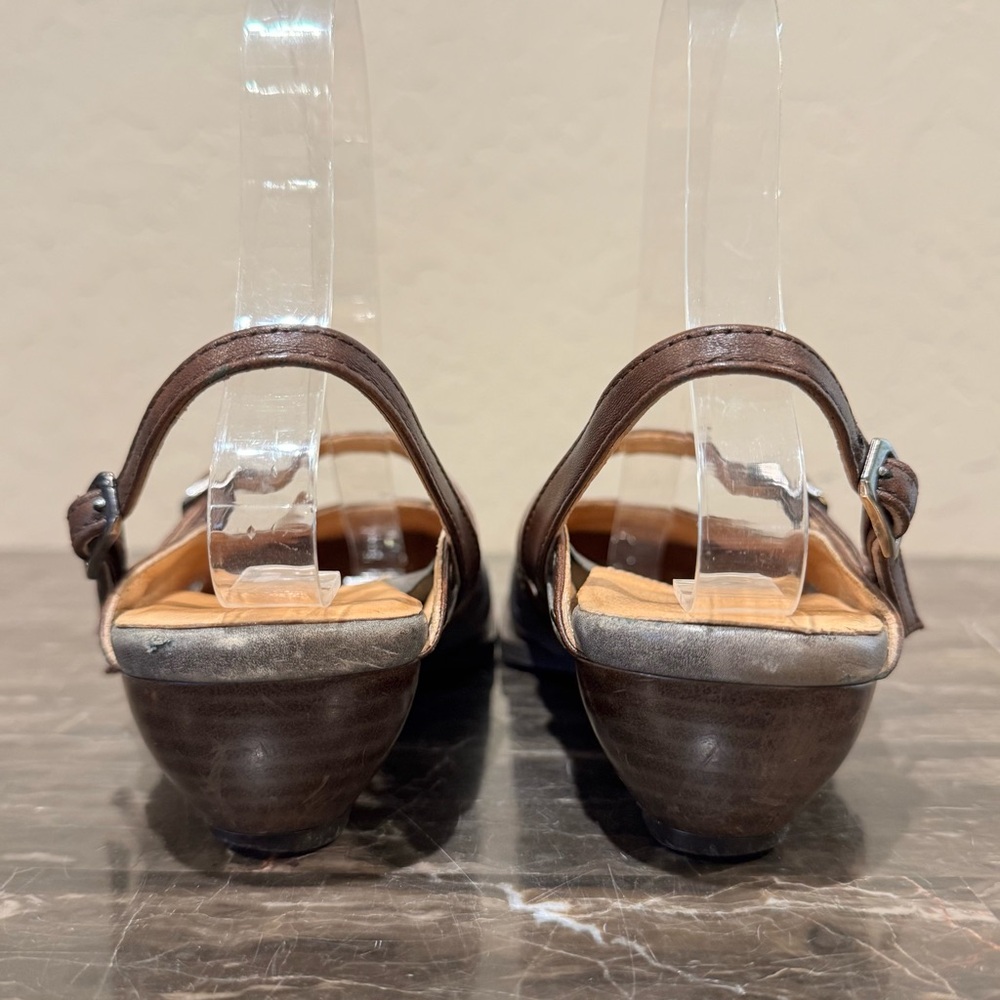 Vintage John Fluevog Studded Leather Slingback Pumps - Picture 9 of 13